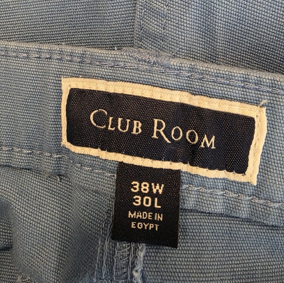 Club Room Men's Classic Fit Solid Straight Leg Pants Blue Size 38x30 NWT 2664V - Picture 9 of 13